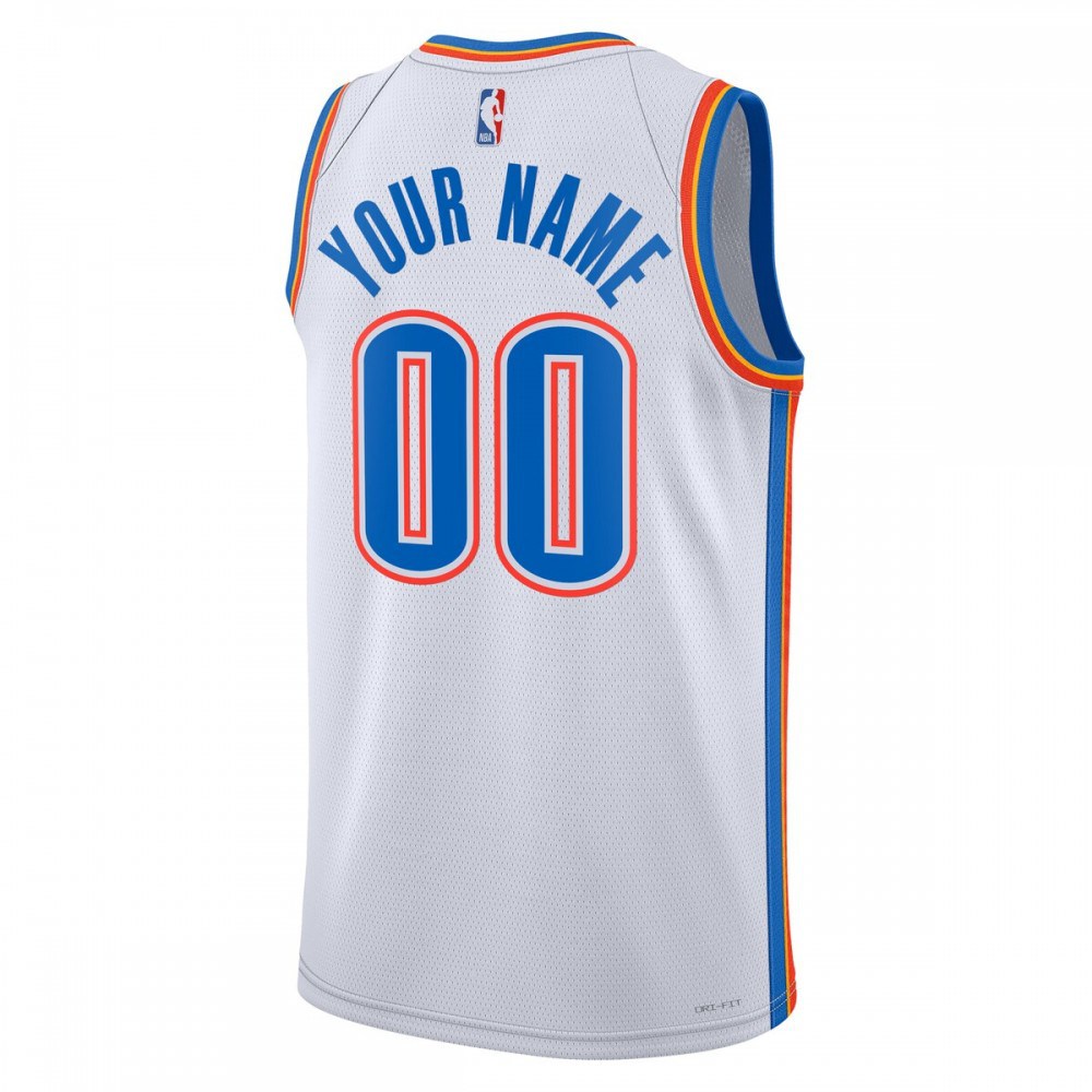 Oklahoma City Thunder Unisex 2022/23 Swingman Custom Jersey White - Association Edition-Pro Kit Vault | Brand New 26/27 Sports Jerseys